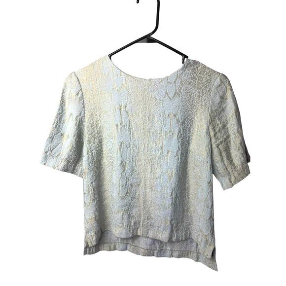 Topshop Textured Snake Print Metallic Top – US 6 (UK 10, EU 38) - Picture 1 of 5